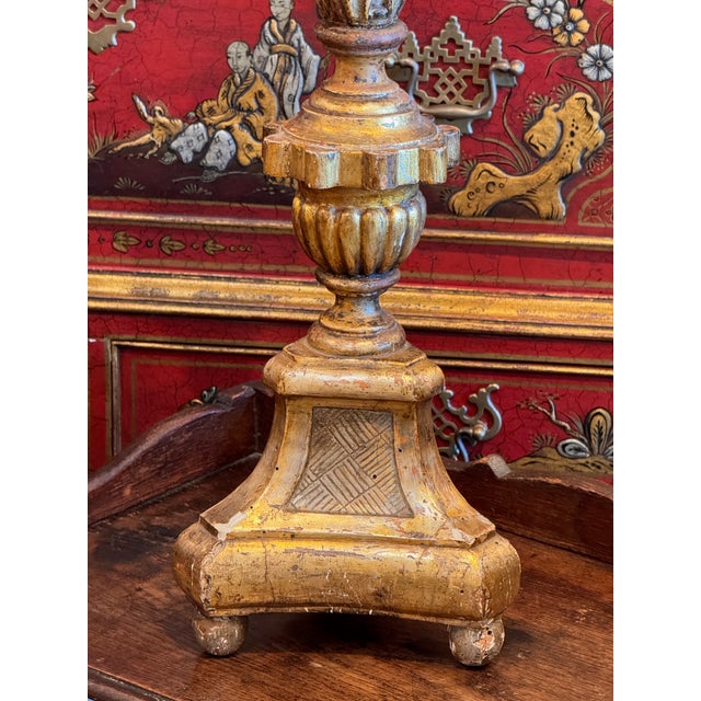 19th Century Silver Gilt Candlesticks For Sale - Image 11 of 16