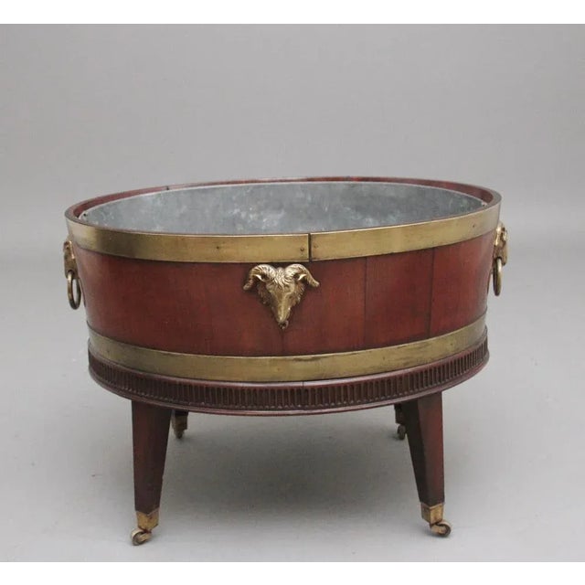 Early 19th Century Mahogany and Brass Bound Wine Cooler, 1800s For Sale - Image 12 of 12