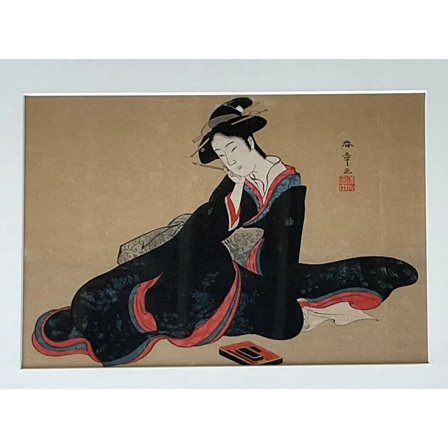 Vintage Japanese Woodblock Print For Sale - Image 11 of 12