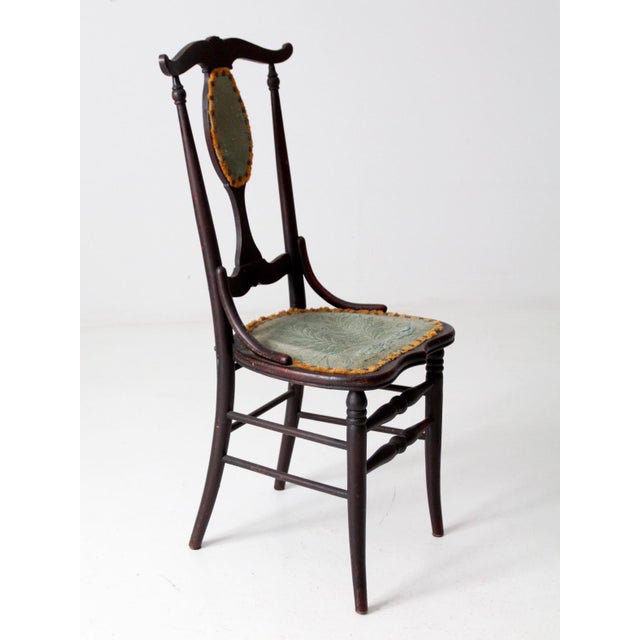 Wood Antique Victorian Aesthetic Movement Side Chair For Sale - Image 7 of 16