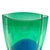 Krosno Polish Art Glass Vase Green Over Blue Cased Modernist Form 11.5" For Sale - Image 14 of 14