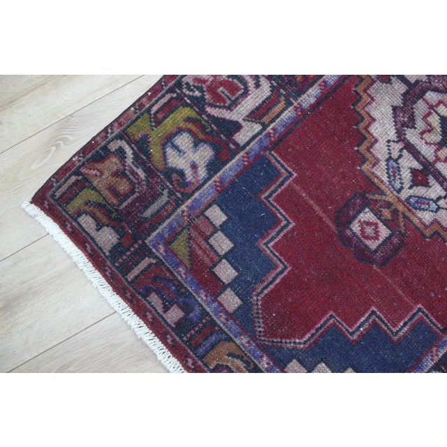 1980s 1980s Turkish Red Medallion Runner Rug For Sale - Image 5 of 13