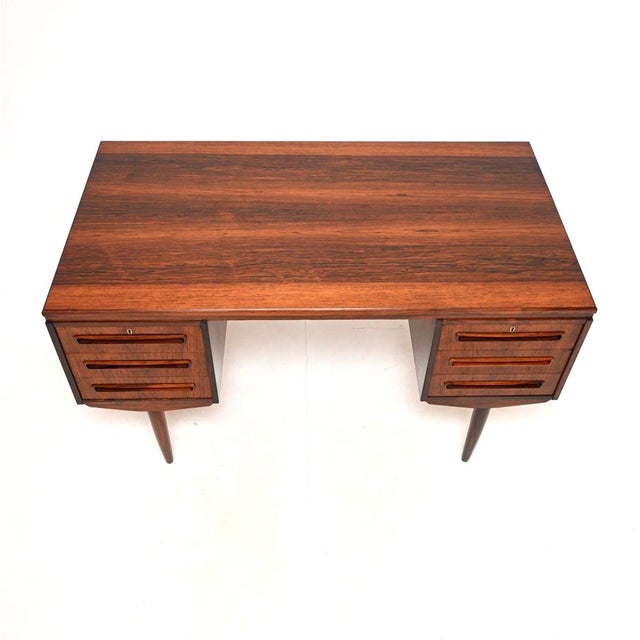 Wood Vintage Danish Desk attributed to J. Svenstrup for AP Mobler, 1960s For Sale - Image 7 of 11