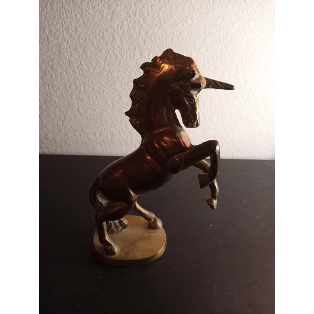 This is a STUNNING Solid Brass 8" Galloping Unicorn Sculpture. Procured at auction BOX 24