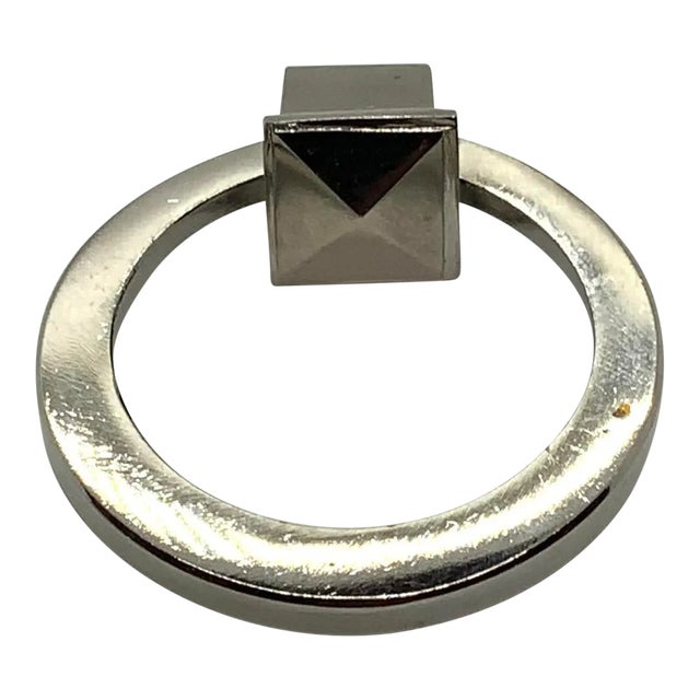 Henredon Ring Cabinet Pull in Polished Nickel For Sale