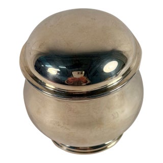 Antique, English, Mappin and Webb Silverplate Tea Caddy For Sale