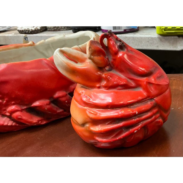 Maine Coastal Style Lobster Collection Royal Bayreuth Tureen Creamer Sauce Set of Four For Sale - Image 9 of 13