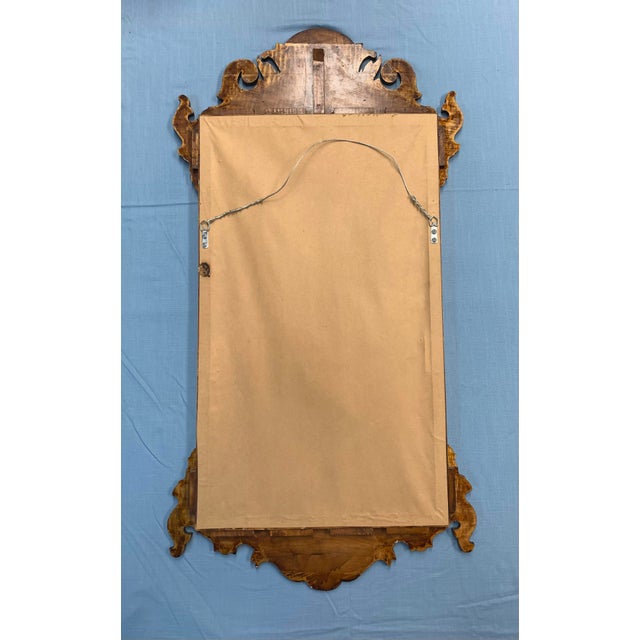 Late 20th Century Chippendale Mirror Flame Maple Colonial Williamsburg Foundation For Sale - Image 5 of 5