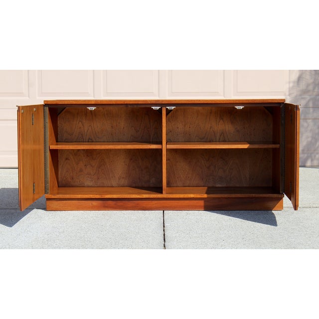 Mid-Century Modern Credenza Sideboard, Circa 1970s, American Modern Style With Black Laminate Top For Sale - Image 9 of 18