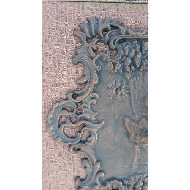 Vintage Cast Iron Horse Themed Fireback For Sale - Image 12 of 12