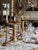 These are solid brass, heavy for their size, luxurious British Colonial style candle sticks. A domed circular base is...