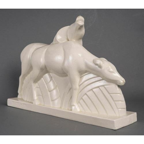 Cracked Earthenware Sculpture by Lemanceau, 1930s For Sale - Image 3 of 10
