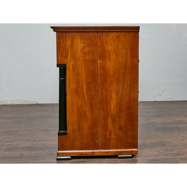 Brown French Empire Walnut Commode With Ebonized Columns, Early 19th Century For Sale - Image 8 of 13