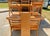 VTG Solid Wood Asian Motif Table and 6 Chairs With Orig Upholstery For Sale - Image 6 of 6