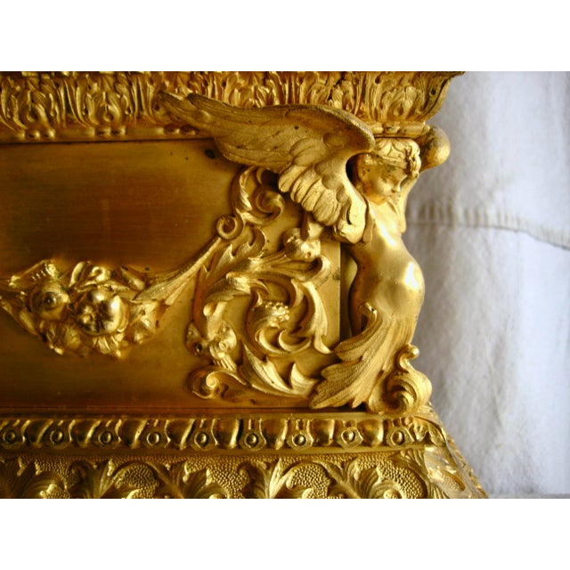 Early 19th Century French Charles X Gilded Bronze Mantel Clock For Sale - Image 9 of 15
