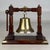 Antique English Edwardian Nautical Brass Bell with Oak Stand, 1900s For Sale - Image 3 of 12