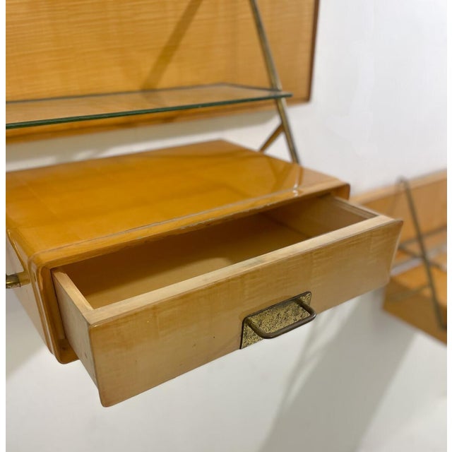 1950s Mid-Century Modern Nightstands attributed to Silvio Cavatorta, 1950s, Set of 2 For Sale - Image 5 of 8