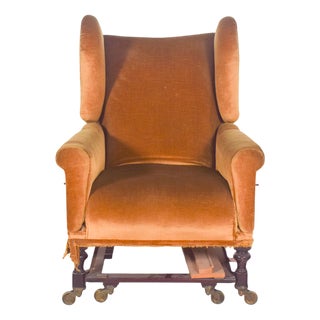 Antique English Articulated Armchair, 1890s For Sale
