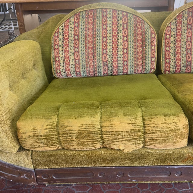Authentic Mid-Century Spanish Revival Three-Seater Sofa For Sale - Image 4 of 9