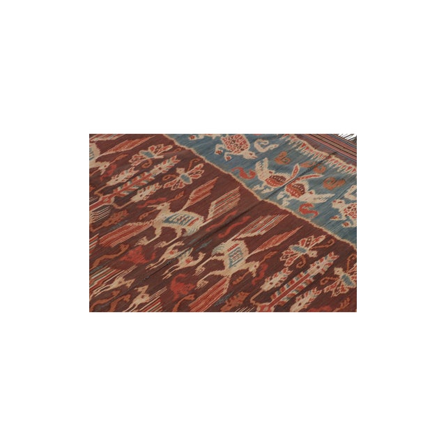 Illustration Vintage Ikats Textile Runner With Pictorial Design, From Rug & Kilim For Sale - Image 3 of 7