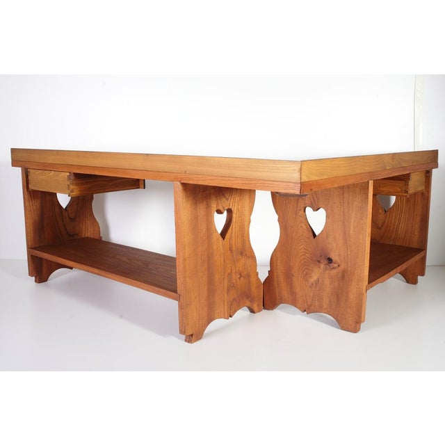 Country Oak Corner Bench, 1950s For Sale - Image 6 of 16
