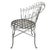 Late 19th Century Late 19th Century French Wrought Iron Garden Chair in the Style of Salterini in Silver For Sale - Image 5 of 7