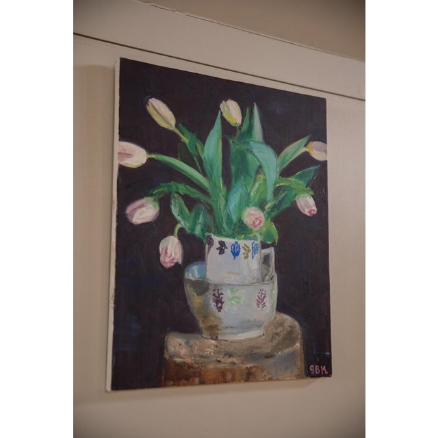 2020s Grace B. Keogh Painting "Tulips in Pitcher" For Sale - Image 5 of 6