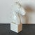 Mid-Century Art Deco Ceramic Horse Head Bust With White Craze Glaze For Sale - Image 4 of 6