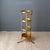 Neoclassical Umbrella Stand of Gilded and Hammered Iron on Footed Base For Sale - Image 6 of 18