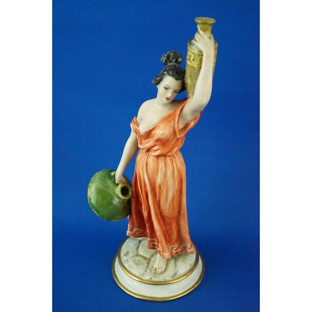 20th Century Neoclassical Porcelain Figurine Roman Water Carrier by Guido Cacciapuoti, Italy,1920s For Sale - Image 12 of 18
