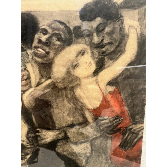 1920s French "Le Bal Noir" by Jean Auscher, C. 1925 Pochoir Lithograph For Sale - Image 5 of 8