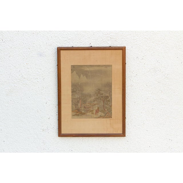 Late 19th Century Antique Chinese Late Qing Landscape Painting For Sale - Image 5 of 12