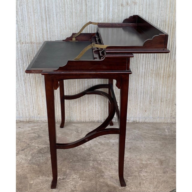 Late 19th Bureau Antique Cartonnier Sliding Top for Hidden Storage For Sale - Image 9 of 18