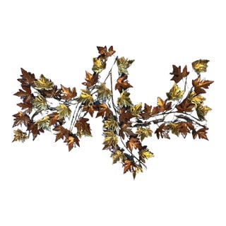 1982 Torch-Cut Metal Leaf Sculpture — 53” - Signed For Sale