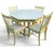 A refined Hollywood Regency dining set by Thomasville, crafted in the late 20th century and finished in an elegant ivory...