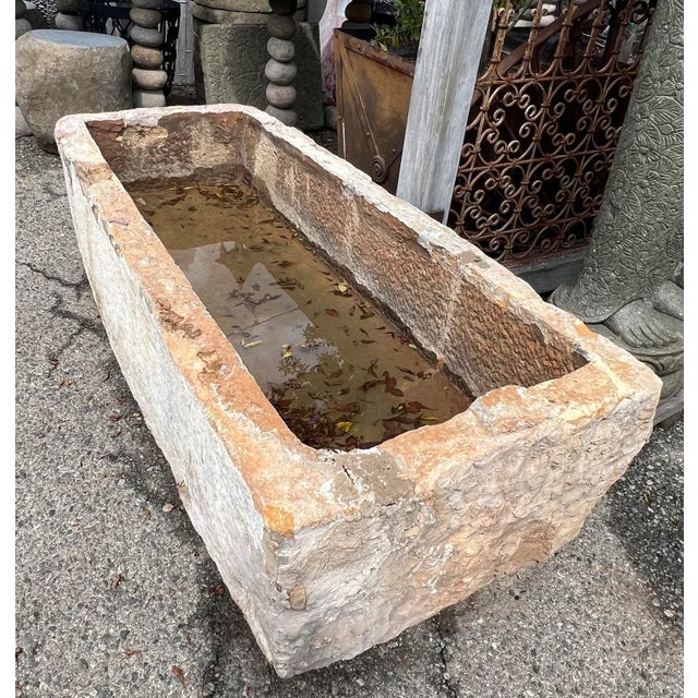 Mid 20th Century Vintage Jaisalmer Sandstone Trough For Sale - Image 5 of 8