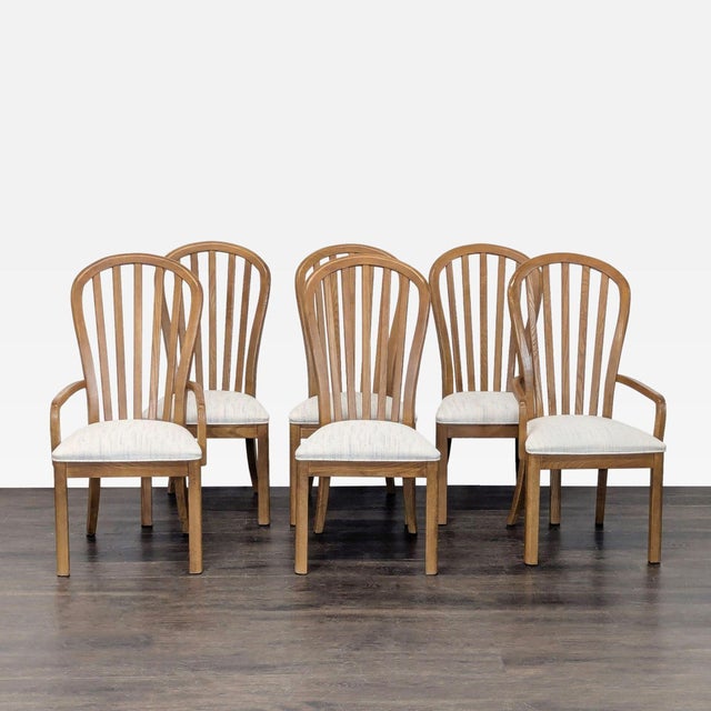 Stanley Furniture Stanley Furniture 7-Piece Dining Set With Oval Table and Upholstered Chairs For Sale - Image 4 of 11