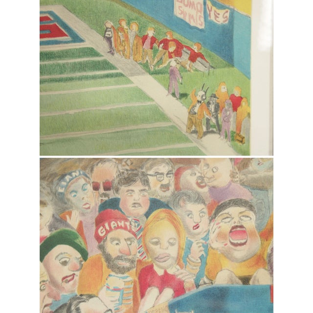 Robert Cenedella Signed Framed Lithograph, 'The Giants' For Sale - Image 11 of 12