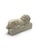 Ceramic Pair of Mid-Century Italian Crackle-Glazed Ceramic Recumbent Lions For Sale - Image 7 of 10