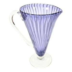 Lavender Striped Vintage Empoli Style Pitcher