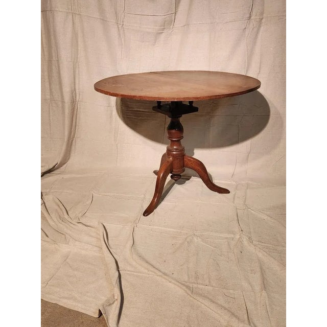 Mid 18th Century Antique Tilt Top Bird Cage Table For Sale - Image 9 of 11