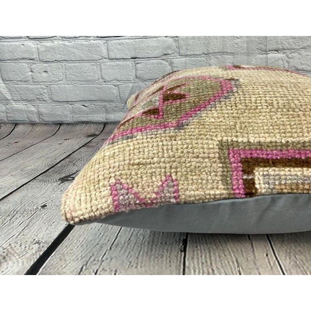 20 x 20 Rug Pillow Bosporus Velvet Turkish Pillow Cushion Cover For Sale - Image 4 of 4