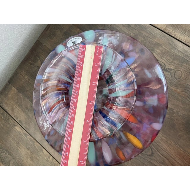 Vintage Maestri Vetrai Made in Italy Mouth Blown Art Glass Vase For Sale In Phoenix - Image 6 of 8