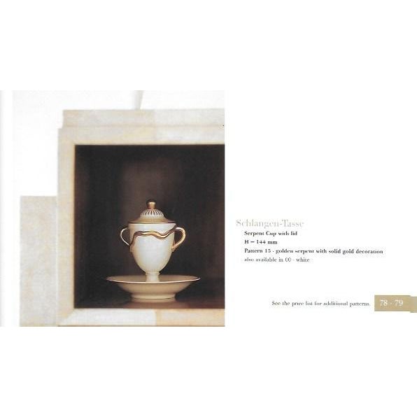 1990s Vintage/New KPM Collectors Serpent Handles Cup With Lid & Saucer With Bacchus & Ariadne Painting For Sale - Image 12 of 15