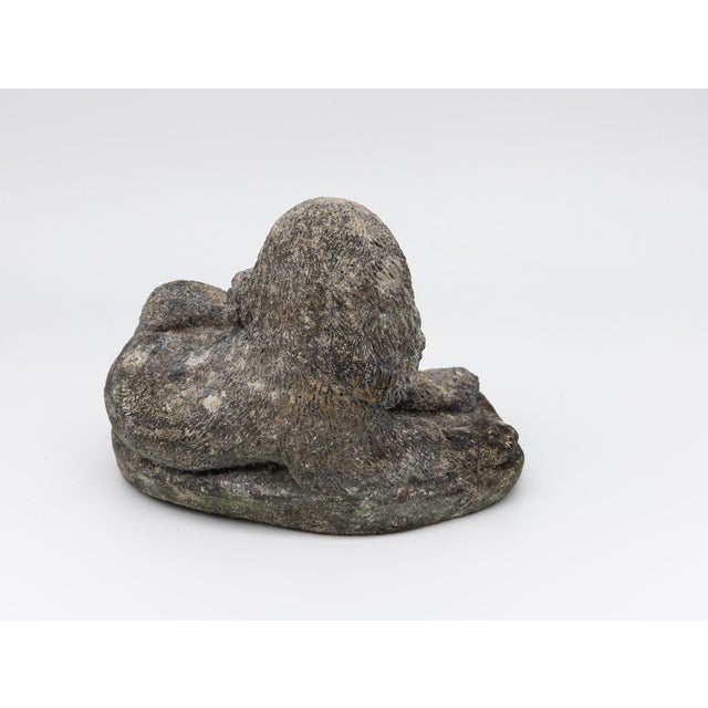 English Reconstituted Stone Dog Spaniel Garden Ornament, England 20th Century For Sale - Image 3 of 8