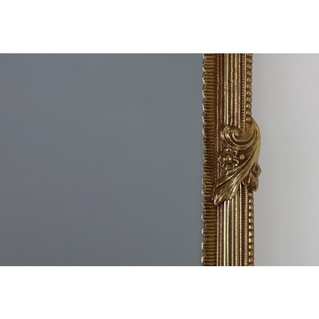 Metal Large French Neo‑classical Copper Mirror, 1950s For Sale - Image 7 of 11