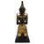 1920s Antique Thai Lacquered & Gilt Figural Bronze Teppanom Guardian Angel Lamps - a Pair For Sale - Image 5 of 11