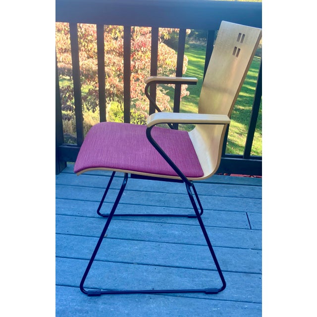 4 Leland Marquette Collection Stackable Chairs For Sale - Image 9 of 12