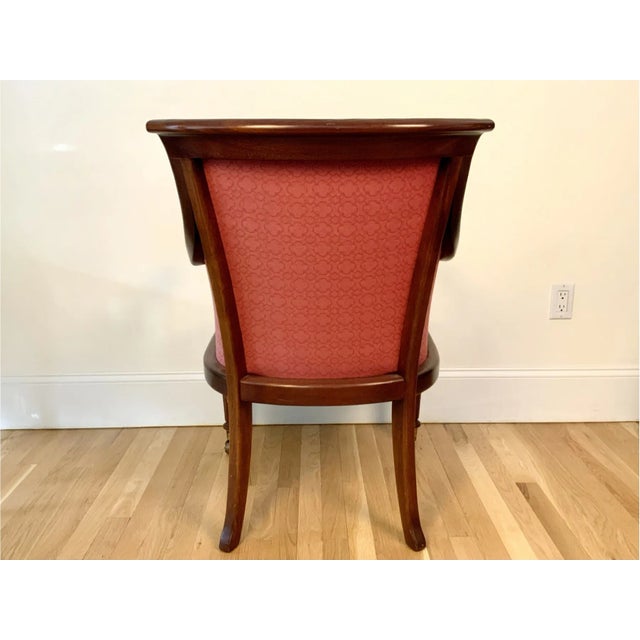 Vintage Regency Style Upholstered Armchair For Sale In New York - Image 6 of 12