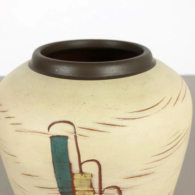 Ceramic Vintage Ceramic Pottery Vase from Sawa Ceramic Franz Schwaderlapp, Germany For Sale - Image 7 of 10